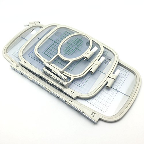 Yeqin Nähmaschinen-Hoop-Set für Näharbeiten, 4 Stück, für Brother PE-700, PE-700II, PE-750D, PE-7701200 1250D, PC-6500, PC-8200, PC-8500