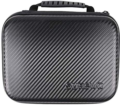 SUREWO Custodia da trasporto impermeabile per superfici compatibile con GoPro Hero 13/12/11/10/9/8/7/(2018)/6/5 Black, DJI Osmo Action 5 Pro/4/3/2,Camppark/YI Action Camera e altro