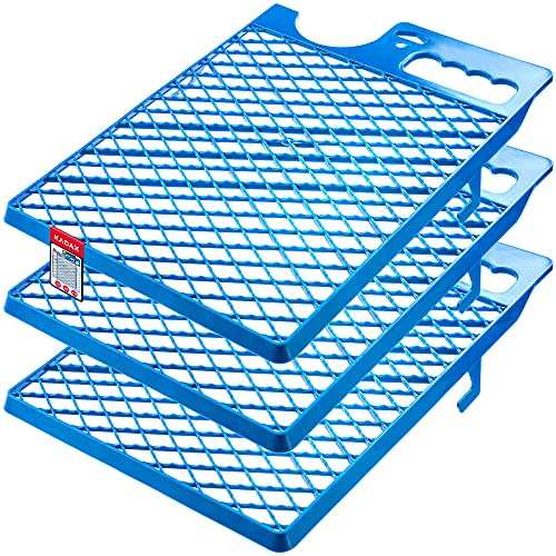 Grilla cadata kadax, 39 x 28 cm, griglia a colori in plastica, griglia di pittura grande per colore, accessori pittori, griglia gocciolanti, strumenti di pittura, colore sparso (3, blu)