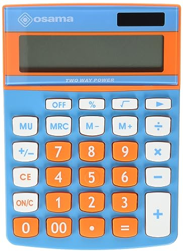 Osama Taschenrechner 12 Ziffern Metal Becolor hellblau/orange