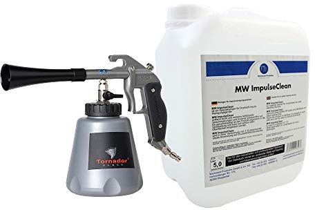 Tornador® BLACK Z-020 RS Druckluft Impuls-Reinigungspistole (Modell 2019) - inklusive 5L MW Impulse Clean Konzentrat - Profi Set für den täglichen Gebrauch