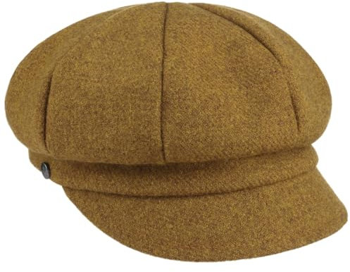 LIERYS Shetland Wool Ballonmütze Damen Made in Italy Winter Herbst Winter senf One Size