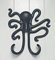 Coat Hook Hanger Black Cast Iron Octopus Wall Mountable Animal Design