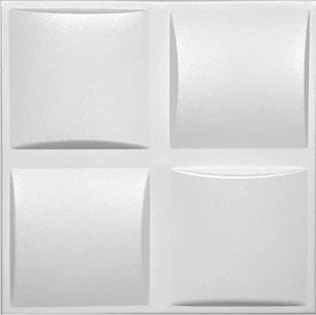 Eurodeco 3D Wandpaneele Dekoren Wandverkleidung Deckenpaneele Platten Paneele Wanddeko Wandtattoos POLYSTYROL MATERIAL STYROPOR ARTIG 3D /5m²-20PCS Pillow White 3mm stärke