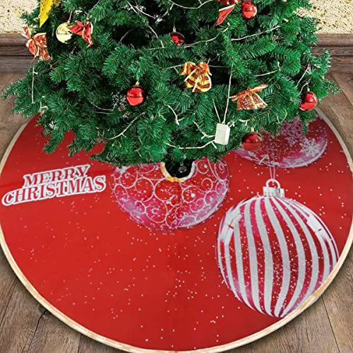 Weihnachtsbaum Decke Rot, Weihnachtsbaumdecke Weihnachtsbaum Röck Runde mit Santa-Claus-Motiv, Ø 90 cm