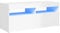 vidaXL TV Schrank mit LED-Leuchten Lowboard Fernsehschrank Fernsehtisch Sideboard HiFi-Schrank TV Möbel Tisch Board Hochglanz-Weiß 90x35x40cm