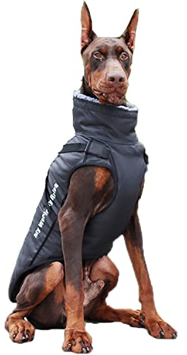 Vivi Bear Hundemantel, großer Hundemantel, wind- und wasserdicht, Fleece-Halsschutz, Sportbekleidung für mittelgroße bis große Hunde.