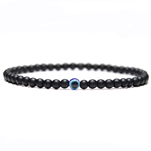 Kaytong Minimalistisches Evil Eye Armband Männer Weiblicher Charme 4mm Naturstein Braslet Tiger Eyes Armband Für Männlichen Yoga Schmuck
