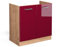 Vicco Spülenunterschrank R-Line, Bordeaux Hochglanz/Goldkraft Eiche, 80 cm ohne Arbeitsplatte