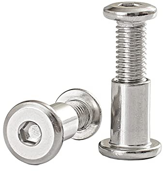 4 Set M8×60mm 304 stainless steel large flat head hexagonal socket screw clamp bolt furniture bed connection locking screw
