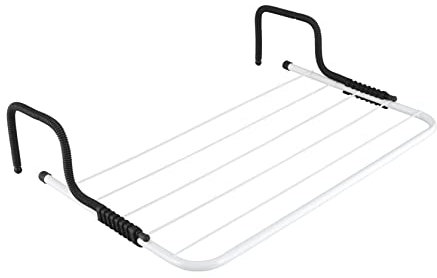 HERSIG - Tendedero para Radiador | Tendedero para Terraza de Metal - Color Blanco - Dimensiones 51 x 30 x 13 cm