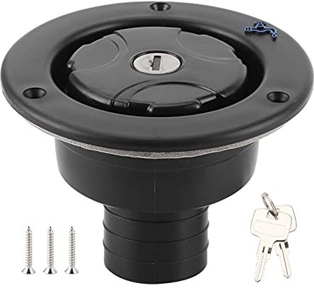 Qiilu bouchon de remplissage eau camping car Bouchon de Remplissage D'eau avec 2 Clés Gravité Entrée D'eau Douce Verrouillable Bouchon de Remplissage D'eau étanche pour RV Caravane Camping-car Boucho