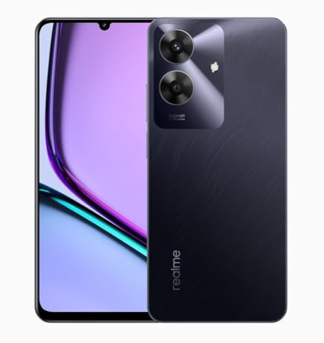 realme Note 60 Smartphone 4+128GB,Display 6.74in,modalità Eye Comfort 90Hz,Batteria 5000mAh,Processore UNISOC T612,fotocamera 32MP Ultra HD,supporto scheda micro-SD,Nero