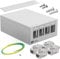 HB-DIGITAL Panneau de brassage 4 ports 1 HE 4 x CAT 6a RJ45 Module Keystone Jack - Certifié GHMT - Entièrement blindé STP 10 Gbps - Compatible avec les câbles de pose - Câble réseau LAN - Gris clair