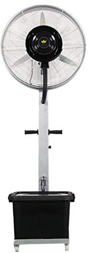 Ventilatori Mist Business Spray Fan Nebulizzatore ad alta potenza Ventilatore da pavimento Ventilatore a corno nebulizzatore Circolatore d'aria con testa girevole per umidificazione e raffreddamento d
