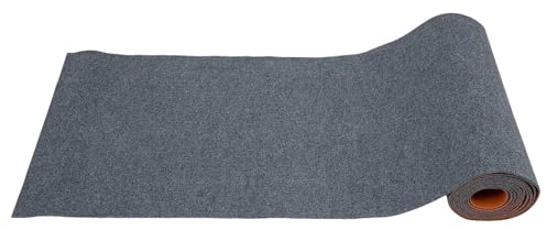 Bodenschutz für Den Innenbereich, 600 x 70cm Antirutschmatte Indoor Stufenmatten Treppenteppich Stallmatten Auslegware für Schlafzimmer, Wohnzimmer, Flure, Smoky Grey