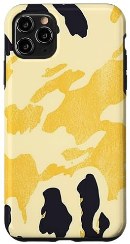 iPhone 11 Pro Max Cow Print Pattern Yellow Spots Case