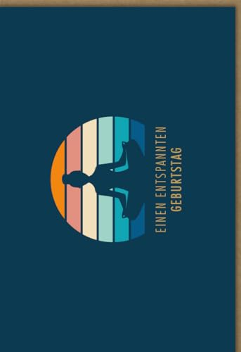 Geburtstagskarte für Frauen mit Yoga-Motiv und Entspannungs-Wunsch, Farbenfroher Hintergrund, Stilvolles Design – Perfekt für Yoga-Liebhaberinnen zum Geburtstag - mit Umschlag