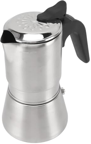 304 Stainless Steel Moka Pot Single Valve Hand Brewed Coffee Pot, Italian Flavor for Home and Coffee Enthusiasts