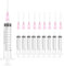 10ml Kunststoff Spritze mit Nadel 10 Stück Spritzen Einzeln Verpackt Langlebige Kolostrum Spritzen Vielseitige Dosierspritzen Wiederverwendbare Flüssigspritze Messspritze für Garten