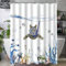 Lerores Duschvorhang 220x200cm, Katzenschwimme Antischimmel Textil, Beschwerter Saum Wasserabweisend, Waschbar Polyester Stoff Badevorhänge 12 mit Ösen und Duschvorhangringe für Badezimmer, Badewanne