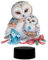 Diamond Painting Nachtlicht Tischdeko Tiere, Diamant Malerei Nachttischlampe Tischlampe LED Deko Eule Schmetterling Set, DIY 5D Diamant Painting Lampe für Kinder Geburtstag Geschenke (Eule 02)