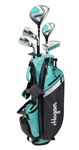 Hogan Golf FTS Junior Girls Golf Clubs Set with Bag (Teal, 9-12 Years, Right)