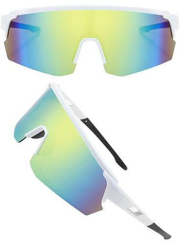 DKDDSSS Sport Sonnenbrille, Polarisiert Fahrradbrille, Fahrradbrille Winddicht, Schnelle Brille, Schnelle Brille Rave, Radfahrer Brille für Herren Damen UV400 Schutz für Outdooraktivitäten Gold