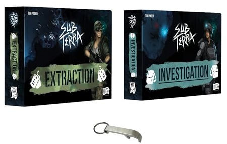 Sub Terra I Set mit 2 Erweiterungen: Extraktion + Untersuchung, französische Version + 1 Blumie Deap für 1 bis 6 Spieler ab 14 Jahren