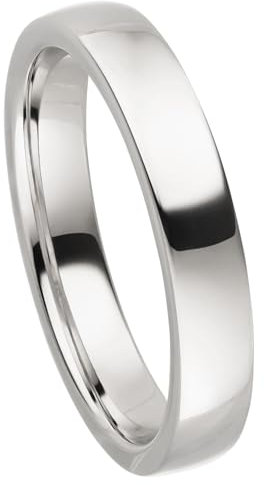 Kolibri Rings 925 Sterling Silber Ring 4mm Partnerring Ehering Freundschaftsring Unisex - Inkl. Gratis Gravur und Etui (Hochglanz Poliert)