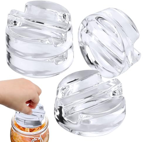 TNEDFOD 4 Stück Glasgewichte zur Fermentation, Ø 7 cm Fermentiergewichte, Zubehör für Fermentation, Fermentationsgewichte für Fermentieren von Sauerkraut, Kimchi