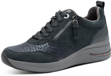 Tamaris Damen Wide Fit Damen Sneaker flach mit Schnürsenkeln mit Reißverschluss