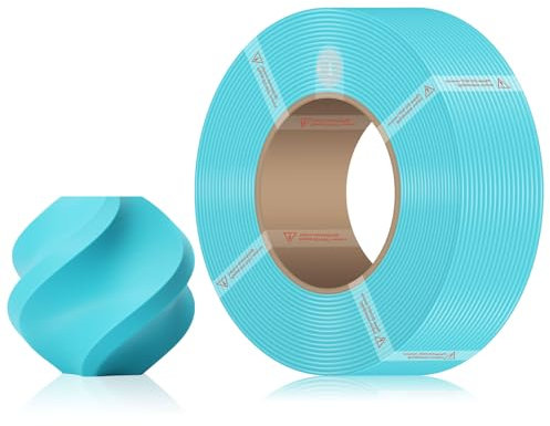 PLA Basic Refill Filament with RFID Compatible with Bambulab A1/A1 Mini/X1/P1 Serie1.75mm 1KG Spulenlos (2.2lbs) 3D Drucker Refilament Maßgenauigkeit +/- 0.03mm -Turquoise (10605)