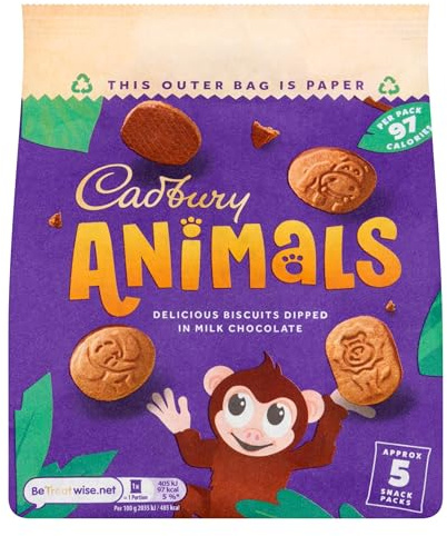 Chocolate Animals Biscuits pack 5x19.9g (Pack Of 6) Twisty Treat Deliciousness that brings a smile For All Occasions