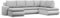 Mebligo - Ecksofa mit Schlaffunktion und 3 Bettkasten FORESTA 300x89x200 (BxHxT) Grau + Grau - Ottomane Rechts Eckcouch, Couch U Form, Sofa Wohnzimmer, Sofas & Couches, Eckschlafsofa