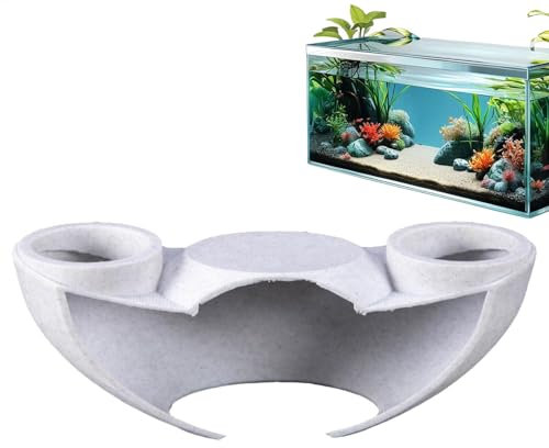 shuhauk Aquarium Underground Tunnel, Unique Fish Tunnel, Unique Aquarium Cave for Shrimp, Fish Tank Toys Ornament, Corner Aquarium Cave, Shrimp Tank Accessories, Decorations for Ponds
