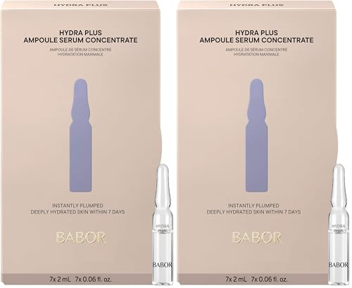 BABOR Hydra Plus, Serum Ampullen für das Gesicht, Mit Hyaluronsäure für intensive Feuchtigkeit, Vegane Formel, Ampoule Concentrates, 7 x 2 ml