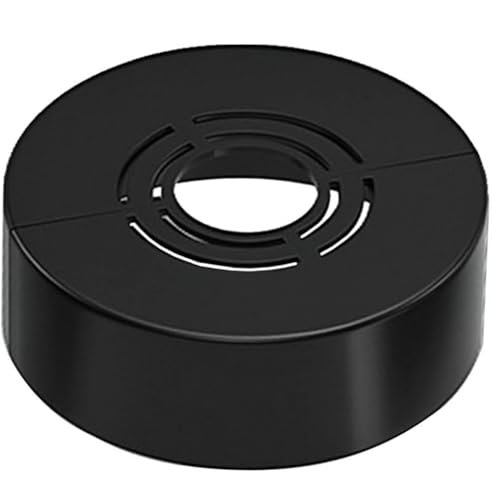 2 Stück Duscharmatur Rosette 3 Größen in 1,Abdeckrosette Geteilt für Ø 21mm/26mm/33mm,Rohrabdeckung,Gewinderosette,Rosette Wasserhahn,Heizungsrohr Rosette,Rosetten für duscharmaturen(Schwarz,60 * 20)