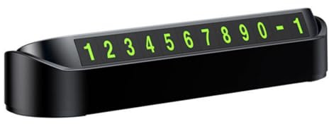 Gramigg Auto Accessory Glow Car Temporary Parking Card Plate Car Dashboard Telephone Number Plate Hide Phone Number Plate