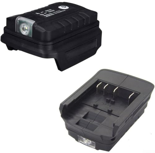 Dual-Output-Powerbank-Adapter, kompatibel mit Bosch-18-V-Batterien mit Beleuchtung