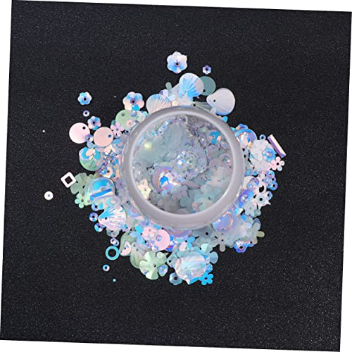 HOMSFOU 2Er-Pack Pack Bunte Pailletten und Perlen Set Diy Bastelmaterial für Schmuck und Kostüme Abstandshalter und Perlenset Packung Eisweiß