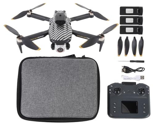 Cuifati GPS -Drohne mit Kamera, HD -Dual -Kamera -Drohnen für Erwachsene mit LCD -Bildschirmfernbedienung, WLAN 5G -Getriebe FPV Quadcopter mit Integriertem Licht und (3 Batterien)