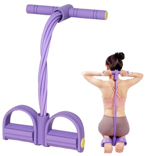 Fitness Widerstandsband - 8 Fache Röhren Pedal Trainings Widerstandsband | Fitnessbänder Mit Griffe Seil, Bauchtrainer, Workout Flexibilitätstraining Yoga Zubehör Für Anfängerinnen UndBein Arm Übungen