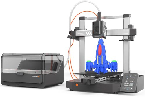 ANYCUBIC Kobra 3 V2 Combo Stampante 3D FDM, Stampa Multicolore (4-8 Colori), Asciugatura e Stampa, 600 mm/s ad Alta Velocità, Livellamento Automatico LeviQ 3.0, Lavoro con i Principali Filamenti