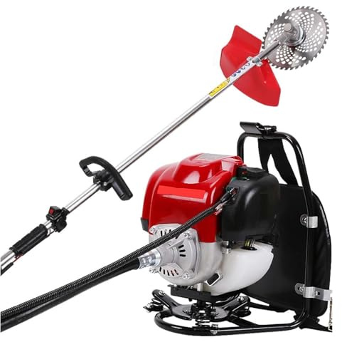 Professional 1.4HP Backpack 4-Stroke Weed Wacker & Grass Trimmer, 1000W Gas Powered Brush Cutter Easily cut 10cm shrubs for Lawn Mowing, Weeding and Farmland Clearing