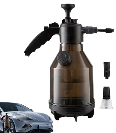 -Autowaschsprüher, drei Düsen, Pflanzensprüher, Gießkanne, Druckflasche, 2 l, Gartenpumpflaschen für Hausreinigung, Hof, Garten