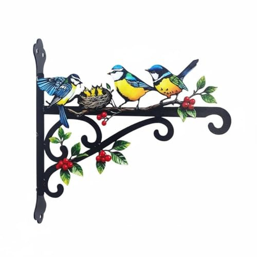 Wandhaken Vogel Wandhaken Haken Halterung Aufhänger aus Eisen mit Verspielten Vögeln Und Rankornamenten Und zur Nutzung Des Vertikalen Raums für , style to 2