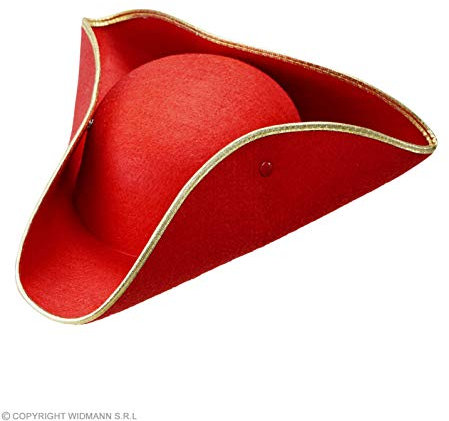 W WIDMANN MILANO Party Fashion, roter Filzhut im Tricorn-Stil, einzigartiges Design, optimaler Komfort, vielseitig für alle Anlässe, pflegeleicht, garantierter Spaß für Ihre Feiern