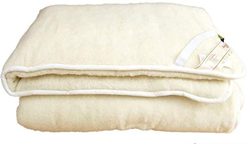 Unterbett, Matratzenauflage, Bettauflage, Schonbezug 100% Wolle (220x200)