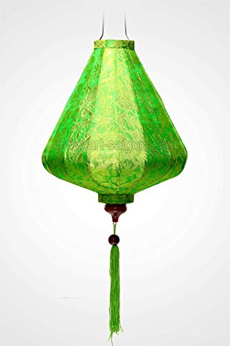 Lampion aus Seide grün Hat – 30 cm Durchmesser